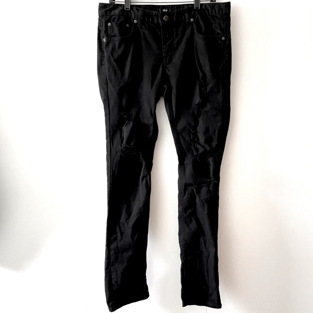 MaD made in Korea Distressed destroyed slim straight fit denim 32w UNI​​​​​